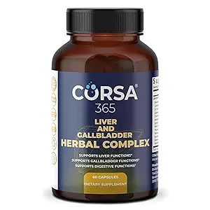 Liver Health and Gallbladder Support Formula - Liver Cleanse Detox & Repair Herbal Complex with Rosehips St. John's Wort Chamomile - Gallbladder Liver Supplements for Women Men - 60 Capsules
