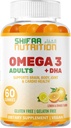 SHIFAA NUTRITION Omega végétalien 3 Gummies pour les adultes.