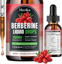 Berberine HCL gouttes liquides - 1500 mg Berberine gouttes liquides hautement absorbantes - supplément de la veggie berbère pour immunone, système de digestion et soutien de la santé cardiaque, fraise parfumée- 2 FL Oz