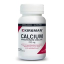 Kirkman - Chélalate de bisglycinate de calcium 200mg - 120 Capsules - Sans vitamine D3 - Aide à maintenir des os forts - Hypoallergénique