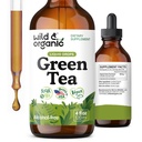Extrait de thé vert sauvage et biologique gouttes liquides - supplément de thé vert antioxydant-rich - 2 mois d'approvisionnement - végétalien, sucre et sans alcool Camélia Sinensis Teinture - 4 fl oz