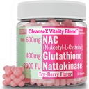 SHIZAM 600mg NAC 2000 FU 100mg Nattokinase et 400mg L Gummies de glutathion réduites, N-acétyl Cysteine Capsule poudre Pill liquide supplément / suppléments Alt, N acétylcysteine biologique 1000mg 4000 600 mg
