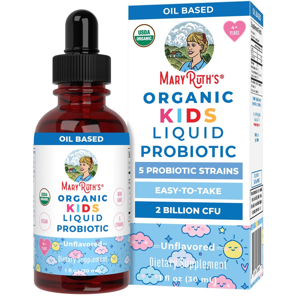 MaryRuth Organics Kids Probiotic Liquid Drops (en anglais seulement) USDA Biotics for Digestive Health (en anglais seulement) Ages 4+ Gut Health & Immune Support Supplément (en anglais seulement)