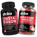 Colon Cleanser Detox & ACV Apple Cider Vinegar Gummies - 15 Day Colon Cleanse Pills Poop Flush & ACV Gummies Supplements - Bowel Movement Supplements for Intestinal Stomach Bloating Gut Support