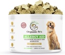 Soulagement de l'allergie au chien à base de plantes avec SEA KELP - Colostrum - QUERCETIN - Champignons - Omega + 11 Herbes de soulagement de l'allergie naturelle - Mâches molles pour la peau et allergies saisonnières