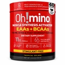 Supplément aux acides aminés essentiels. Tropical Splash, poudre sans stimulant. Tous les 9 AEA, BCAA et l'Amino parfait pour les entraînements, Amino Energy, et pour construire le muscle, et récupérer plus rapide.