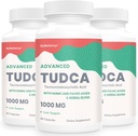 TUDCA Suppléments hépatiques 1000mg - 180 Capsules Vegan, Mélange de Thistle de Milk à base de plantes avec l'acide fulvic et humique pour le foie,Digestive Health