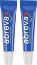 Abreva 10 pour cent Docosanol Traitement des plaies froides, traite votre plaquette de fièvre en 2,5 jours - 0,07 oz Tube x 2