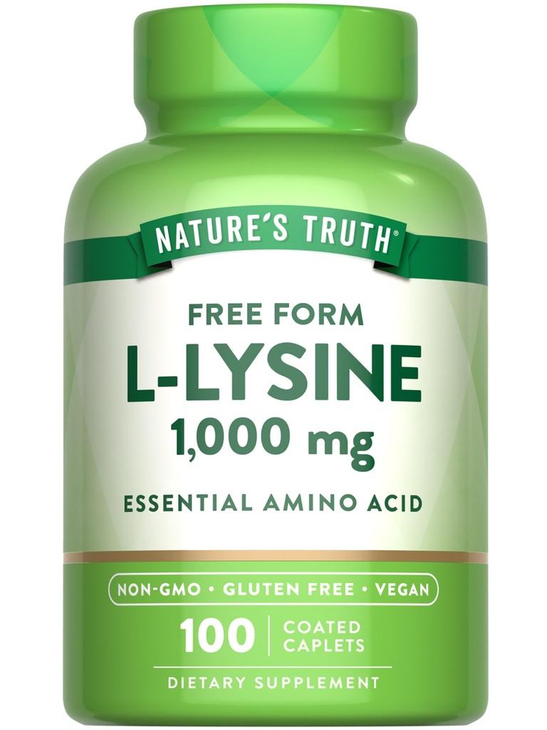 Nature's Truth L Lysine 1000mg.100 Caplets enduits.