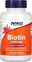 Now Foods Biotin 5 MG Vegetarian Capsules, 120 Count