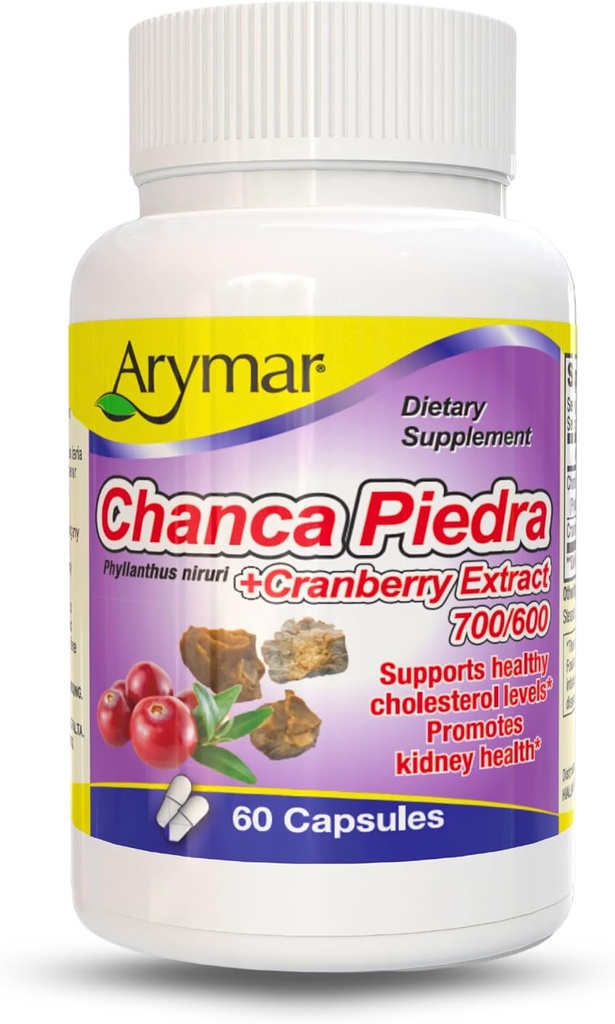 Arymar Chanca Piedra avec canneberge – Soutien à base de plantes pour le bien-être urinaire et la fonction rénale (60 capsules)