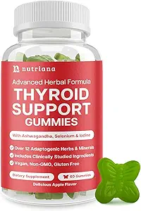 Gommies de soutien thyroïde - Supplément de sélénium et suppléments d'iode pour le soutien thyroïde - Energy Booster pour les femmes et les hommes - Suppléments d'hypothyroïdie avec soutien au métabolisme