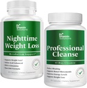 DR VITAMIN SOLUTIONS Brûleur de graisse nocturne et nettoyage de 15 jours pour Bloating et perte de poids, ensemble, 90 capsules