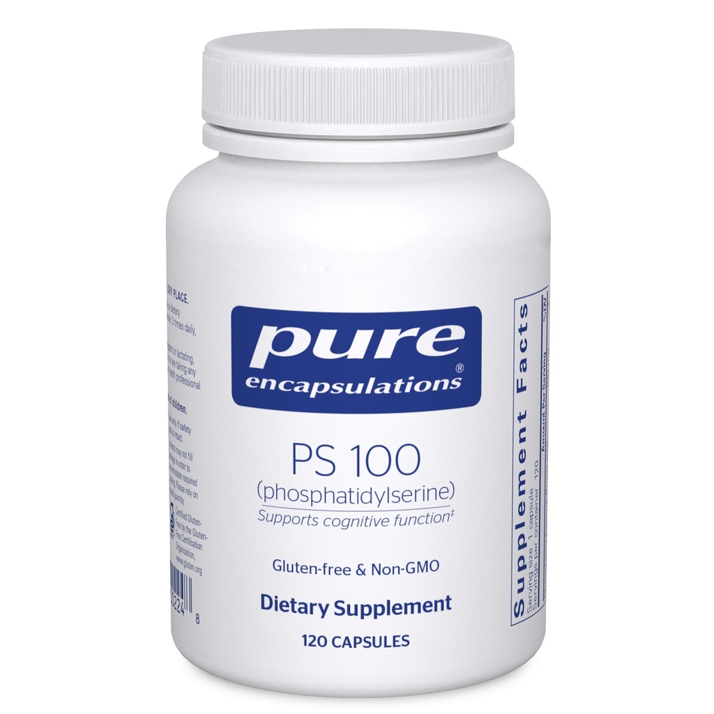 Encapsulations pures PS 100.00 Supplément acide phosphosphatidylsérine amino pour cerveau et mémoire*