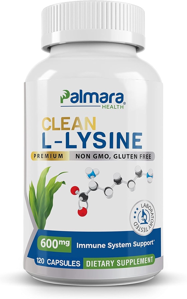 Palmara Health Clean L-Lysine 600mg, 120 capsules