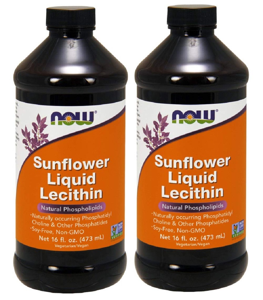 Nourriture Sunflower Lécithine liquide, 16oz- 4 Pack by Now Foods