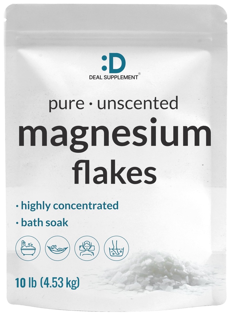 Savons de bain purs de Magnésium Flakes, 10lbs - Sel d'Epsom naturel Substitut :