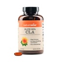 NatureWise CLA 1300 - 95% Acide linoléique conjugué actif pour les femmes et les hommes, ne stimulant pas, soutient les objectifs de poids et de condition physique - Non-OGM, sans gluten - 90 Softgels[1-Mois]