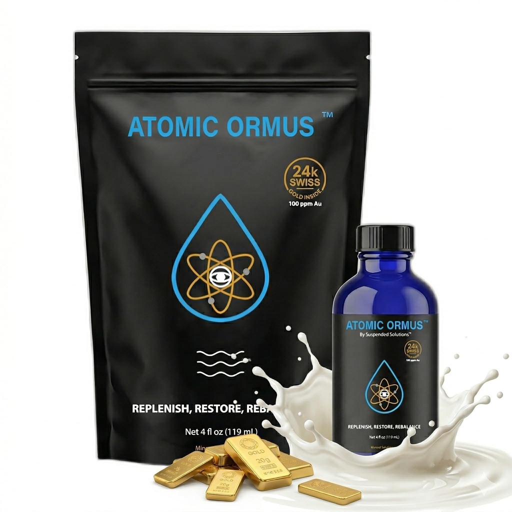 Ormus atomique liquide - 4 oz - Ormus d'or monoatomique - Aide à la mémoire, amélioré, rejouant, augmenté d'énergie, étamine, vitalité - Or, Platine, Iridium