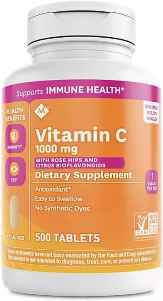Mark de membre vitamine C 1000 mg avec des pucerons et des bioflavonoïdes d'agrumes (500 ct.)