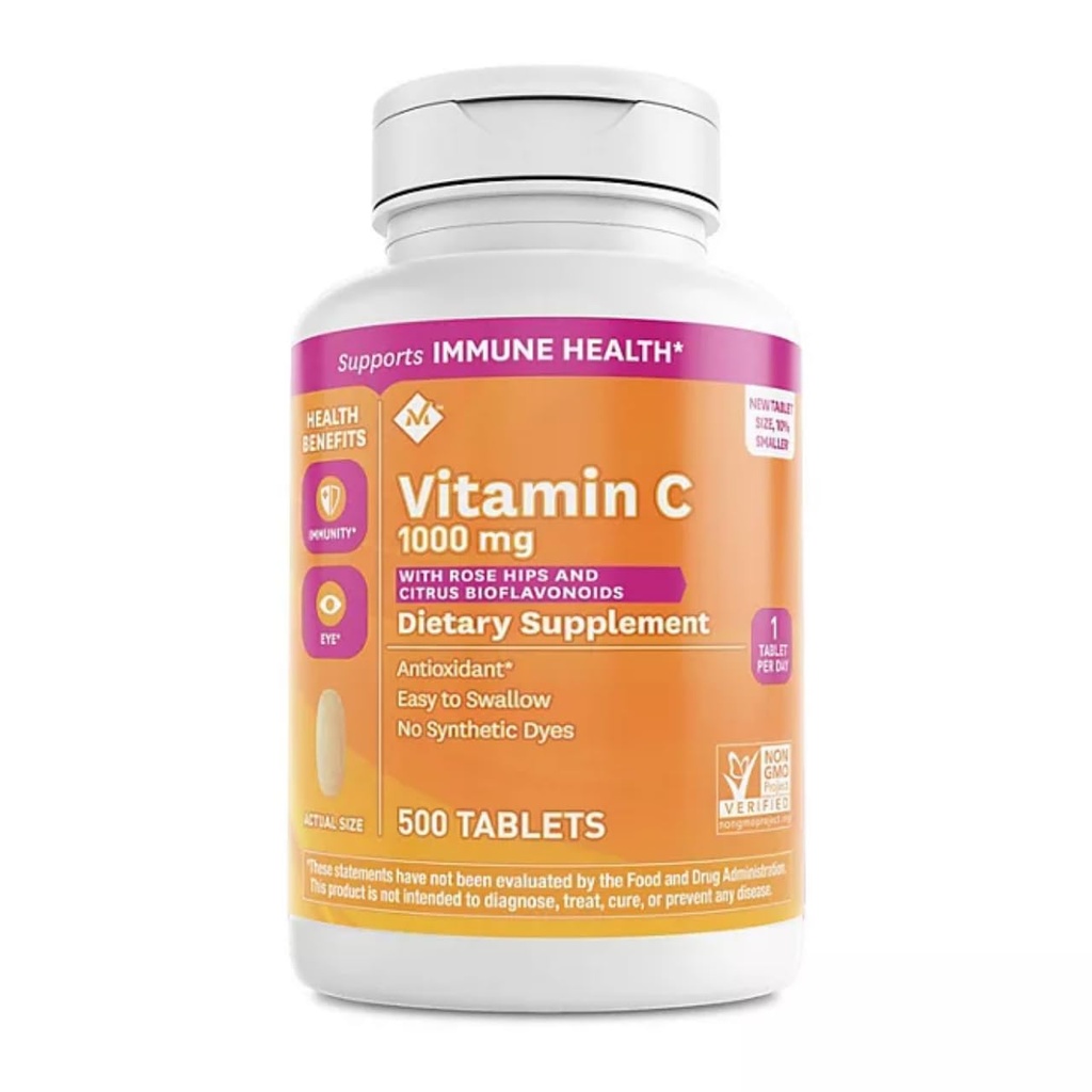 Mark de membre vitamine C 1000 mg avec des pucerons et des bioflavonoïdes d'agrumes (500 ct.)