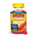 Nature faite Melatonin 5mg Gommies de mélatonine adulte, 100% sans médicament aide au sommeil, 70 Gommes, extra force Nature faite Melatonine