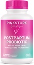 Pink Stork Probiotiques pour les femmes postnatales - 30 Million CFUS avec Ashwagandha et Camomile, Essentiels postpartum pour l'équilibre hormonal, le soutien de l'humeur, la santé de la gueule, le bien-être digestif, 30 capsules