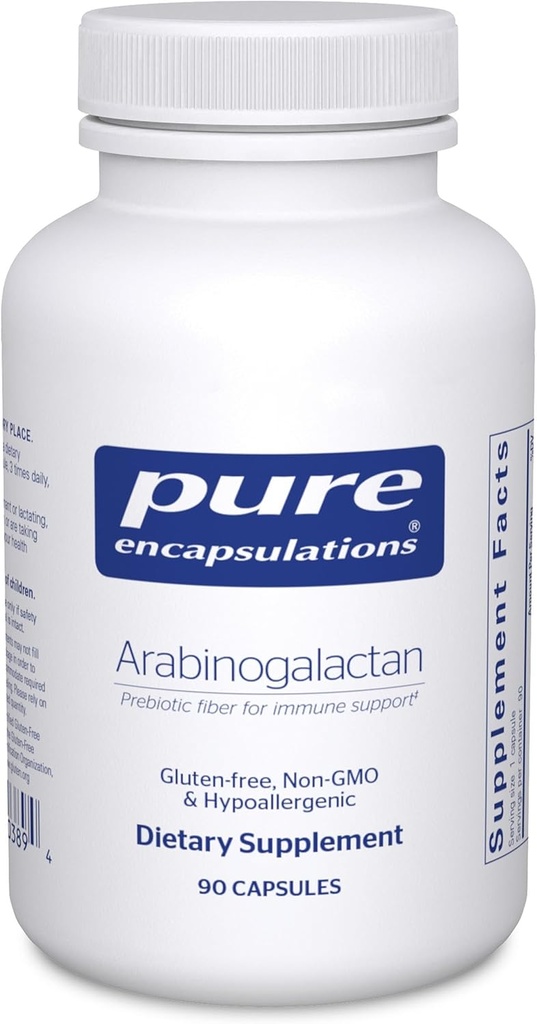 Encapsulations pures Arabinogalactan Supplément pour le soutien du foie, le soutien immunitaire et la santé de Colon*