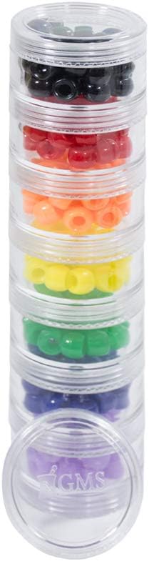 GMS Petite boîte de 7 jours pour les médicaments, les vitamines et les suppléments avec 7 lids - un pour chaque contenant portable et amovible (clair)