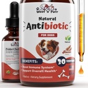 Antibiotiques pour chiens pour l'infection, Toux, UTI, Allergies, Démangeaisons, Antibiotiques naturels pour chiens pour soutenir la peau, le manteau et la digestion, pour tous les races et les âges