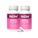 BeLive Myo-Inositol & D-Chiro Supplément Inositol – 2 Pack – 90 Capsules Chacun – 40:1 Rapport avec l'acide folique pour les femmes
