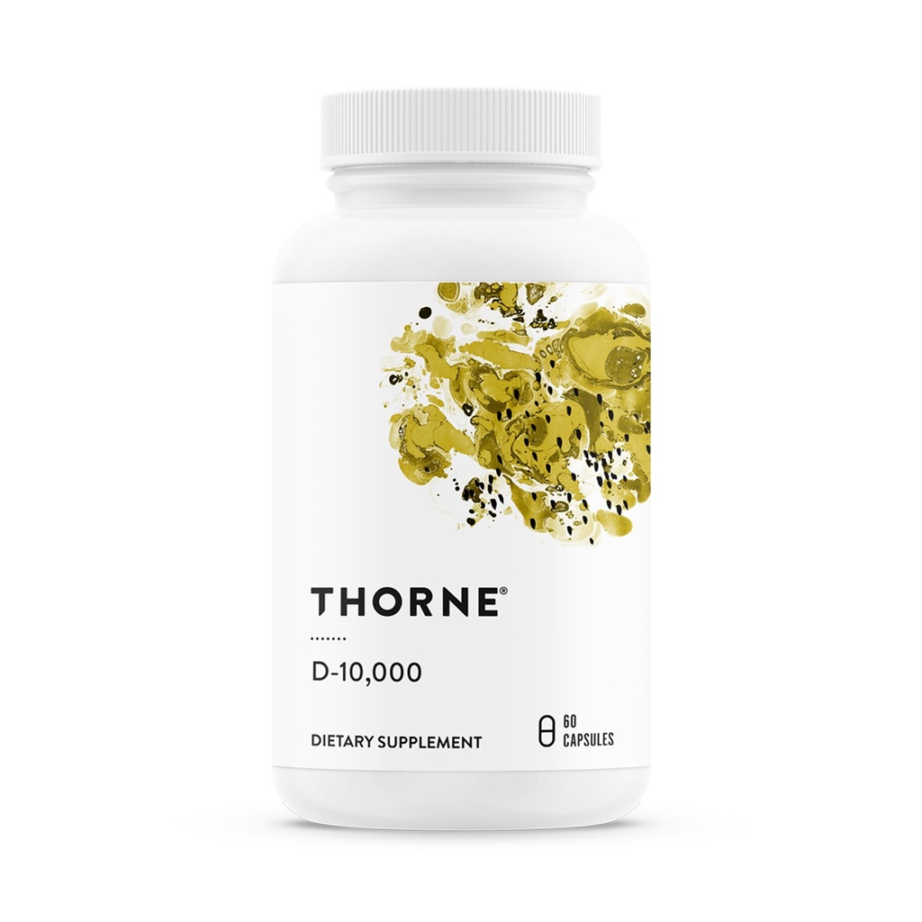 THORNE Vitamin D-10,000, Vitamin D3 Supplement, 10,000 IU, 60 Capsules