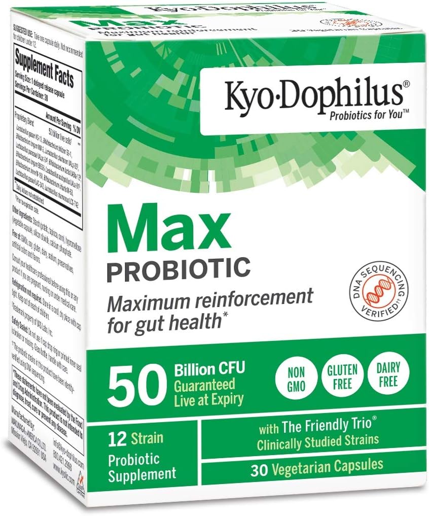 Kyo-Dophilus Max Probiotics, 30 Vegetarian Capsules
