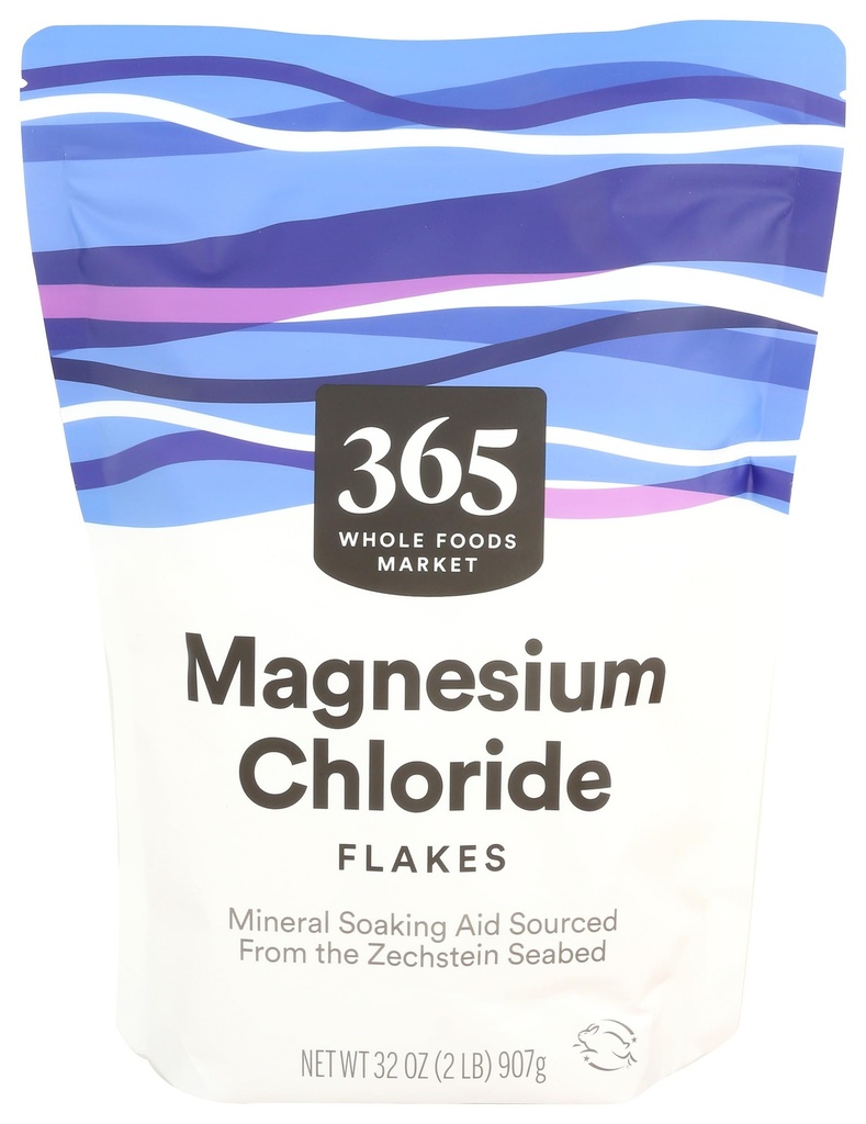 365 par Marché des aliments entiers, Flakes de chlorure de magnésium, Aide à l'assèchement des minéraux, 32 once