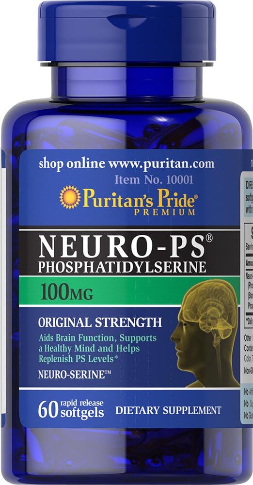 Puritan's Pride Neuro-PS (Phosphatidylsérine) 100 mg-60 Softgels