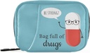 Naanle Cute Cartoon Pill Box 7 Day Case Organisateur de voyage avec zipper Portable Weekly Taille compacte pour le support de supplément de vitamine Un rouge cartoon 4,6 x 3,14 x 1,88 pouce