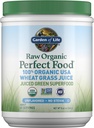 Garden of Life Raw Organic Perfect Food 100% Bio USA Jus d'herbe de blé - vert juteux Superfood Greens Poudre, 60 portions - sans Stevia, sans OGM, végétalien, sans gluten complément alimentaire entier