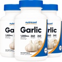 Ail Nutricost 1000mg, 240 Softgels (3 bouteilles) - Sans odeur, supplément sans gluten Premium