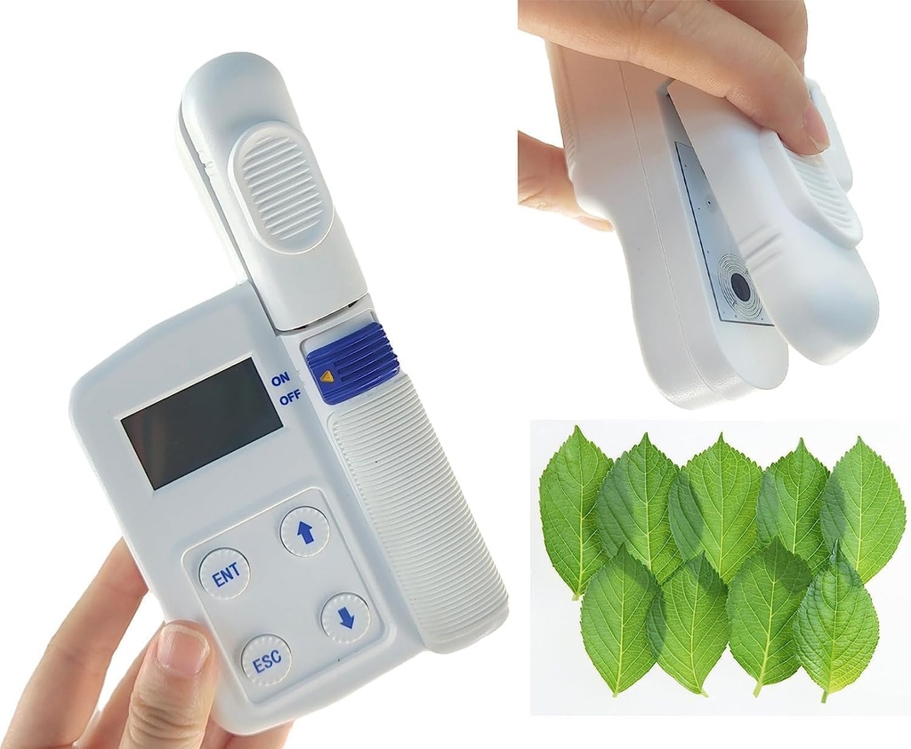 Détecteur de chlorophylle Plant Leaf Analyseur de chlorophylle Plant Nutrition Tester for Measuring Instantly Relative Chlorophyll Content with Measurement Range 0.0 to 99,9 SPAD Inclure un hôte