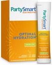 Himalaya PartySmart Lemon Lime Electrolytes Powder Packets, 12 Count, Support Hydration, Rehydrate with Sodium & Potassium, Vitamin C & more, Antioxidant Recovery Blend Milk Thistle, Ginger & Turmeric