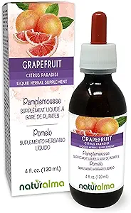 Naturalma Pamplemousse (Citrus paradisi) Teinture sans alcool - enrichie en vitamine C - Extrait liquide de 4 fl oz dans les gouttes - Supplément à base de plantes - Vegan