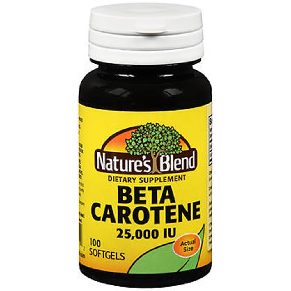 Mélange naturel Beta Carotène 25000 UI - 100 gels doux, boîte de 2