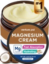 Venture Pal Lotion de magnésium, Crème de magnésium topique pour le sommeil, Crampes de jambes et douleur, Relaxation musculaire, Calme, Supplément hydratant avec huile de coco, beurre de karité et acide hyaluronique, sans danger pour les enfants