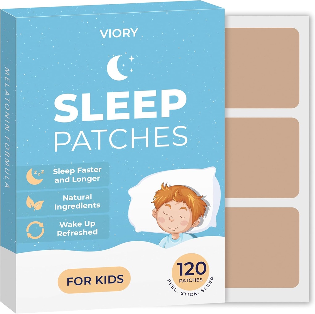 VIORY 120 Patchs de Sommeil pour Enfants Extra Strength - Agissant rapidement, Ingrédients 100% naturels, Amies de la peau et Facile à appliquer Stickers Sommeil pour Garçons