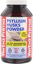 Yerba Prima Psyllium Husks Fibre Poudre, 12 once - Supplément de fibre naturelle - Nettoyage des colonies - Gut Health - Vegan, non-OGM, sans gluten