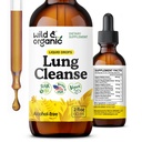 Wild & Organic Lung Cleanse Tecture - Extrait de feuille de Mullein pour poumons - Suppléments de détox à base de plantes - gouttes de Mullein végétalien, sans sucre et sans alcool - 2 fl oz
