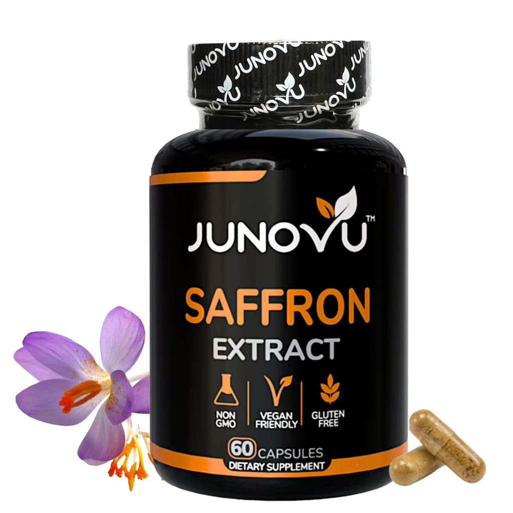 Suppléments de Safran Premium - Capsules d'extrait de Safran pur 88.50mg - Fabriqués aux États-Unis - Focus