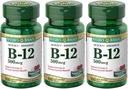 Bounty de la nature B-12 Dissoudre rapidement les comprimés 500 Mg, 300 comprimés (3 x 100 bouteilles de comptage)