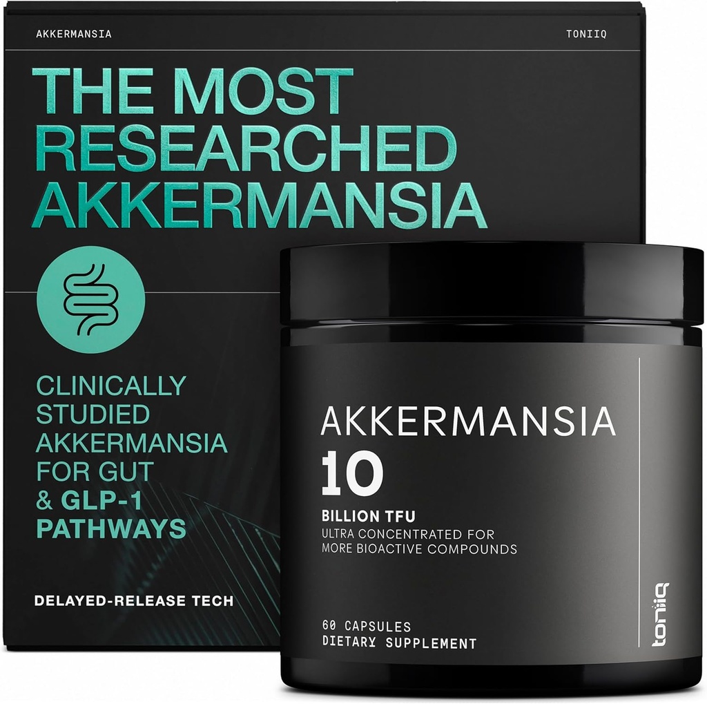 Toniiq Akkermansia Probiotic – 10 milliards d'UFT – soutient l'activité Gut Health & GLP-1