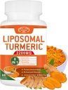 2200mg Liposomal Curcumin curcumin supplément avec le poivre noir et le gingembre Absorption améliorée - 95% Curcumin extrait pour le soutien joint 60 Capsules
